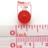 Immagine di Acrilato Separatori Perline Palla Colore Misto Smerigliato Circa 8mm Dia, Foro: Circa 1.5mm, 300 Pz