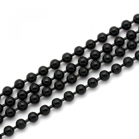 Picture of Iron Based Alloy Ball Chain Findings Black 2mm( 1/8") Dia, 10 M