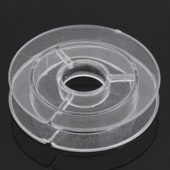 Image de 20Pcs Bobine à cordon acrylique Blanc transparent,Dia.50mm