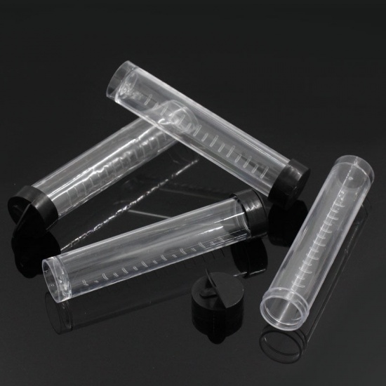Image de Boîte de Rangement en Plastique Tube Transparent 10.6cm x 2.4cm, 5 PCs