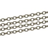 Picture of Iron Based Alloy Soldered Link Cable Chain Findings Antique Bronze 2x1.5mm, 10 M