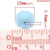 Picture of Pastel Acrylic Beads Flower At Random Mixed About 12mm x 7mm, Hole: Approx 1.6mm, 200 PCs