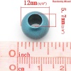 アクリル 大穴 ビーズ ボール 混合色 約12mm直径、 穴：約5.7mm、 200 PCs の画像