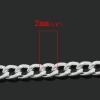 Picture of Iron Based Alloy Soldered Link Curb Chain Findings Silver Plated 2x1.5mm, 10 M