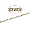 Picture of Iron Based Alloy Rolo Chain Findings Antique Bronze 2.5mm(1/8") Dia, 10 M