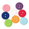 樹脂 縫製 ボタン 2つ穴 円形  ランダムな色 18mm 直径、 50 個 の画像