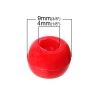 Изображение Бусины ABS Пластик, Круглые, цвет: Случайный Смешанный 9мм диаметр, 4мм, 500 ШТ
