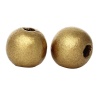 Immagine di Legno Separatori Perline Tondo Oro Dia Circa: 10mm, Foro: Circa 3.5mm, 500 Pz