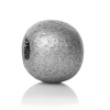 Picture of Wood Spacer Beads Round Silvery About 10mm Dia, Hole: Approx 3.5mm, 500 PCs