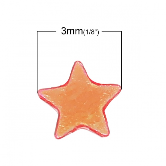 Immagine di PVC Lustrino Stella a Cinque Punte Colore Misto AB Colore 3mm x 3mm, 100 Grammi