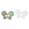 Picture of Acrylic Sewing Buttons Scrapbooking 2 Holes Butterfly Multicolor At Random Mixed Pattern 25mm(1") x 17mm( 5/8"), 20 PCs