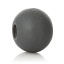 Image de Perles en Bois Forme Rond Gris foncé Diamètre: 6mm, Tailles de Trous: 2.1mm, 1000 Pcs