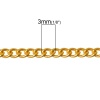 Picture of Iron Based Alloy Open Link Curb Chain Findings Gold Plated 3x2mm(1/8"x1/8"), 10 M