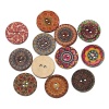 Picture of Wood Sewing Buttons Scrapbooking Round At Random Mixed 2 Holes 20mm( 6/8") Dia, 100 PCs