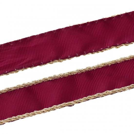Picture of Polyester Ribbon Trim Red 25mm(1") Wide, 5 M
