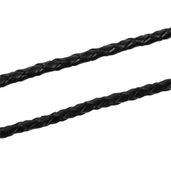 Picture of Cowhide Leather Jewelry Cord Black 4.0mm( 1/8"), 1 M