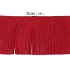 Picture of Velvet Faux Suede Fringe Tassel Trim Red 30mm(1 1/8"), 2 M