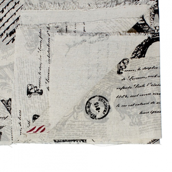 Immagine di Cotone & Lino Tessuto Multicolore Lettere Forma 150cm x 100cm , 1 M