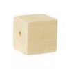 Picture of Wood Spacer Beads Cube Natural About 30mm x 29mm, Hole: Approx 5mm, 5 PCs