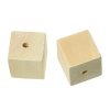 Picture of Wood Spacer Beads Cube Natural About 30mm x 29mm, Hole: Approx 5mm, 5 PCs