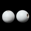Bild von Holz Perlen Rund Weiß 18mm D., Loch: 3mm-3.5mm, 50 Stück