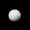Image de Perles en Bois Forme Rond Blanc Diamètre: 25mm - 24mm, Tailles de Trous: 5.3mm - 4.3mm, 20 Pcs