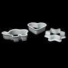 Picture of Baking Tools Calyx Cutter Mold Cake Cookie Decorating DIY At Random Mixed White 6.8cm x4.5cm(2 5/8" x1 6/8") - 5.2cm x5.2cm(2" x2"), 2 Sets(Approx 6 PCs/Set)
