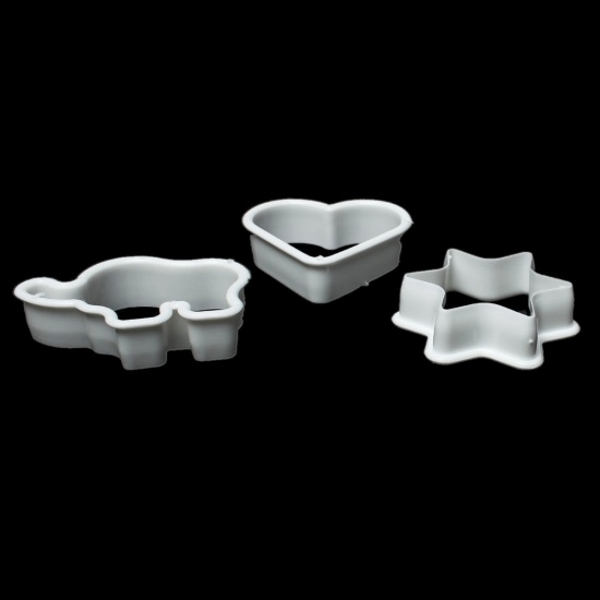 Bild von Bäckerei Werkzeuge ABS Plastik Zufällig mixt Weiß 6.8cm x4.5cm - 5.2cm x5.2cm, 2 Sets