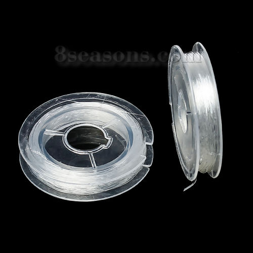Picture of Nylon Jewelry Thread Cord Transparent Elastic 0.4mm, 10 Rolls (Approx 10 M/Roll)