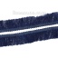 Picture of Cotton Fringe Tassel Trim Thin Deep Blue 25mm(1") Wide, 5 M