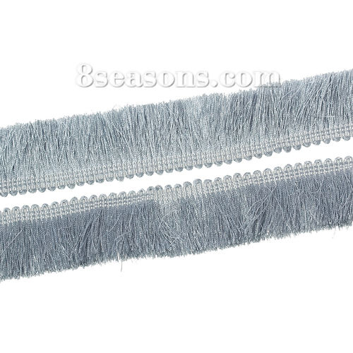 Picture of Polyester Fringe Tassel Trim Thick Gray 25mm(1") Wide, 2 M
