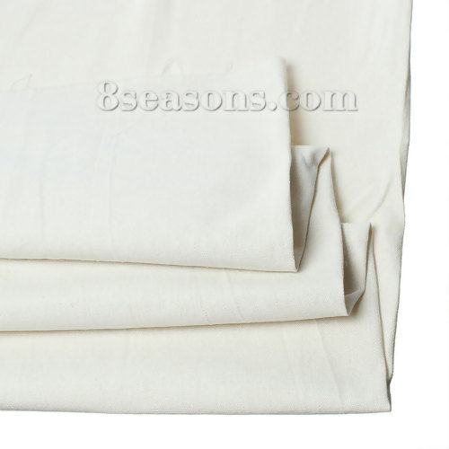 Image de Tissu en Coton & Lin Crème 150cm x 92cm, 1 M