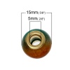 Bild von Zinklegierung European Stil Charm Großlochperlen Trommel Zufällig Mix etwa 15mm x 11mm, Loch:Ca 5.0mm, 10 Stücke