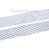 Image de Welting Cordon en Polyester Blanc & Bleu Rayées Largeur: 3cm, 20 Yards