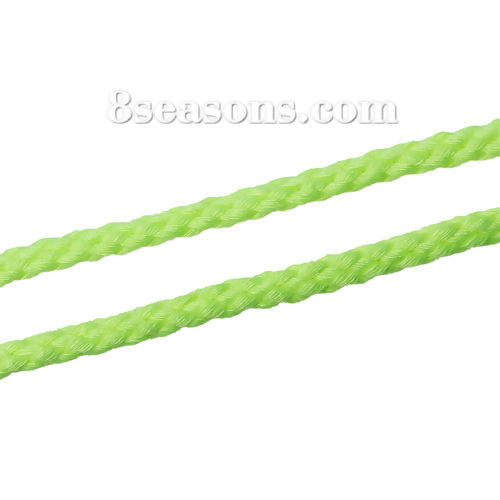 Picture of Cotton Jewelry Rope Braided Neon Yellow 5.0mm( 2/8"), 10 M