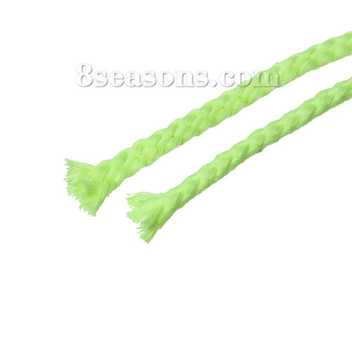 Picture of Cotton Jewelry Rope Braided Neon Yellow 5.0mm( 2/8"), 10 M