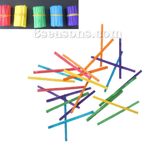 Picture of Easter Birch DIY Toy Sticks At Random Mixed 50mm(2") x 2.2mm( 1/8"), 1 Packet (Approx 1000 PCs/Packet)