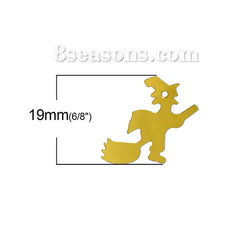 Immagine di PVC Lustrino Halloween Strega A Random 19mm x 18mm, 50 Grammi (Circa 1000 Pz/Pacchetto)