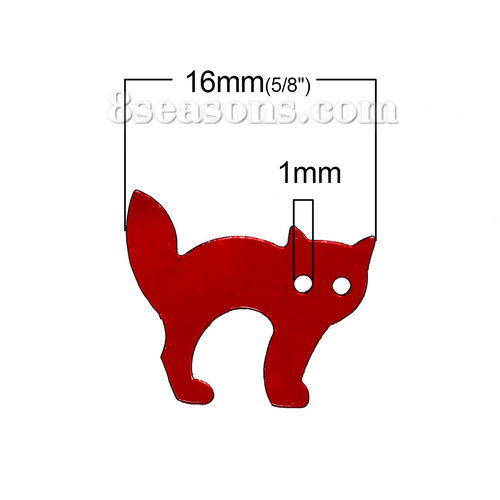 Picture of PVC Sequins Paillettes Halloween Cat At Random Mixed 16mm( 5/8") x 13mm( 4/8") , 50 Grams (Approx 1000 PCs/Packet)