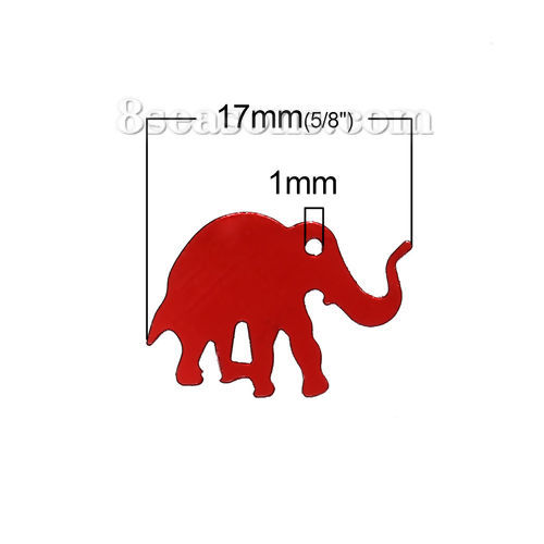 Immagine di PVC Lustrino Elefante A Random 17mm x 12mm, 50 Grammi (Circa 1250 Pz/Pacchetto)