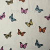黄麻 生地 多色 蝶パターン 150cm x 100cm、 1 メートル の画像