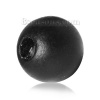 ひのき スペーサ ビーズ 円形 黒 約 10mm x 9mm、 穴：約 2.8mm、 300 個 の画像