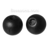 Picture of Hinoki Wood Spacer Beads Round Black About 10mm x 9mm, Hole: Approx 2.8mm, 300 PCs