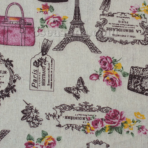 Picture of Cotton & Linen Fabric Natural Mixed Pattern 150cm x100cm(59" x39 3/8"), 1 M