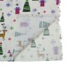 Изображение Рождество Хлопок & Полотно Ткань Белый Смешанный Узор 150см x 100см , 1 М