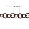 Picture of Iron Based Alloy Open Rolo Chain Findings Antique Copper 10mm(3/8") Dia, 2 M