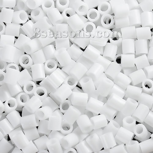 Immagine di EVA Perline Fusibile Fai Da Te Cilindrico Bianco 5mm x 5mm, 1000 Pz