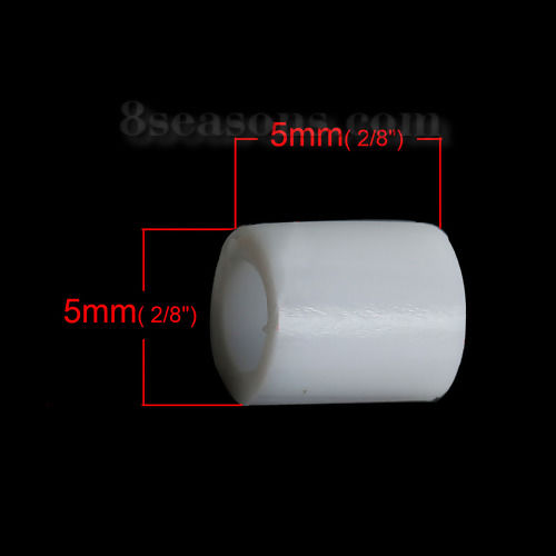 Immagine di EVA Perline Fusibile Fai Da Te Cilindrico Bianco 5mm x 5mm, 1000 Pz