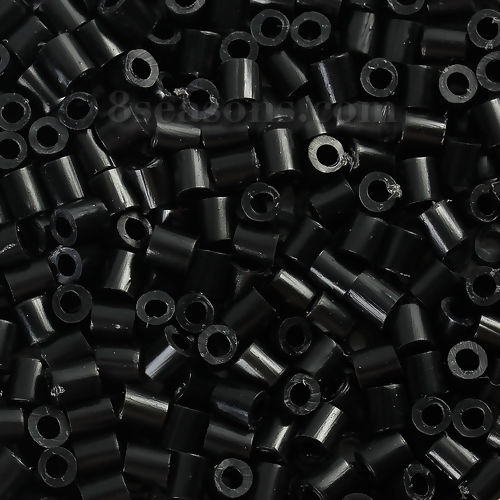 Immagine di EVA Perline Fusibile Fai Da Te Cilindrico Nero 5mm x 5mm, 1000 Pz