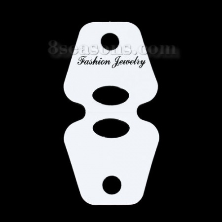 Бумага Ювелирное ожерелье Показать карту Белый " FASHION JEWELRY" 8см x 4см, 100 Листов